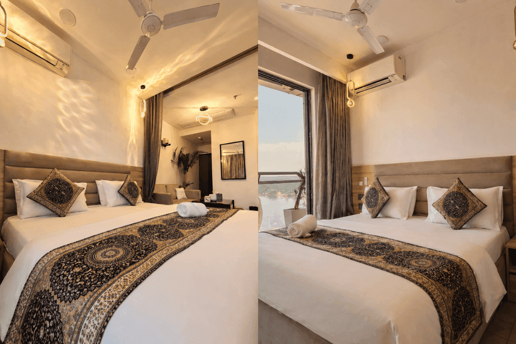 ZenithSuites Noida serviced suites overlooking the Yamuna river and city skyline, photo 10