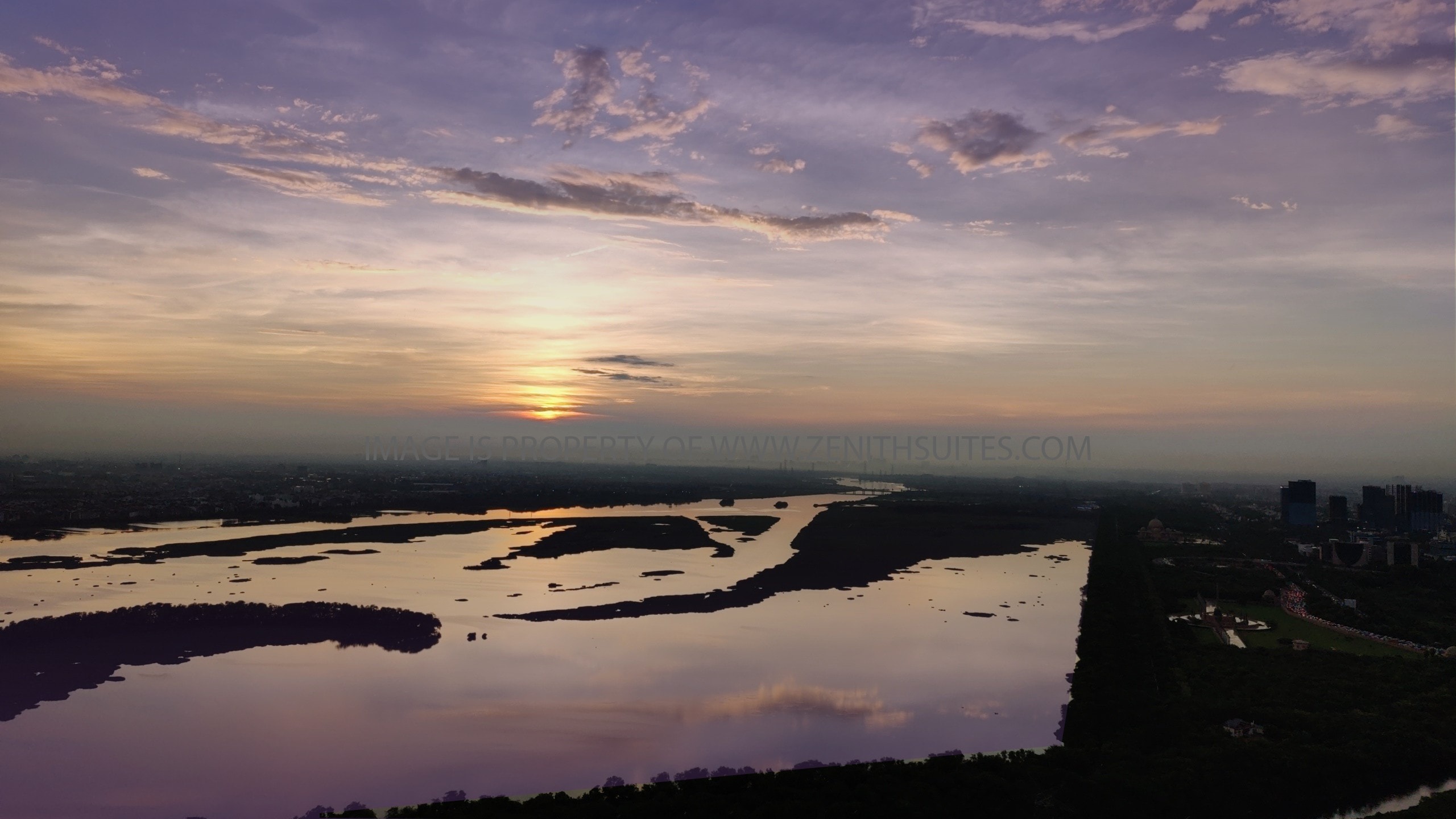Panoramic riverside view from ZenithSuites